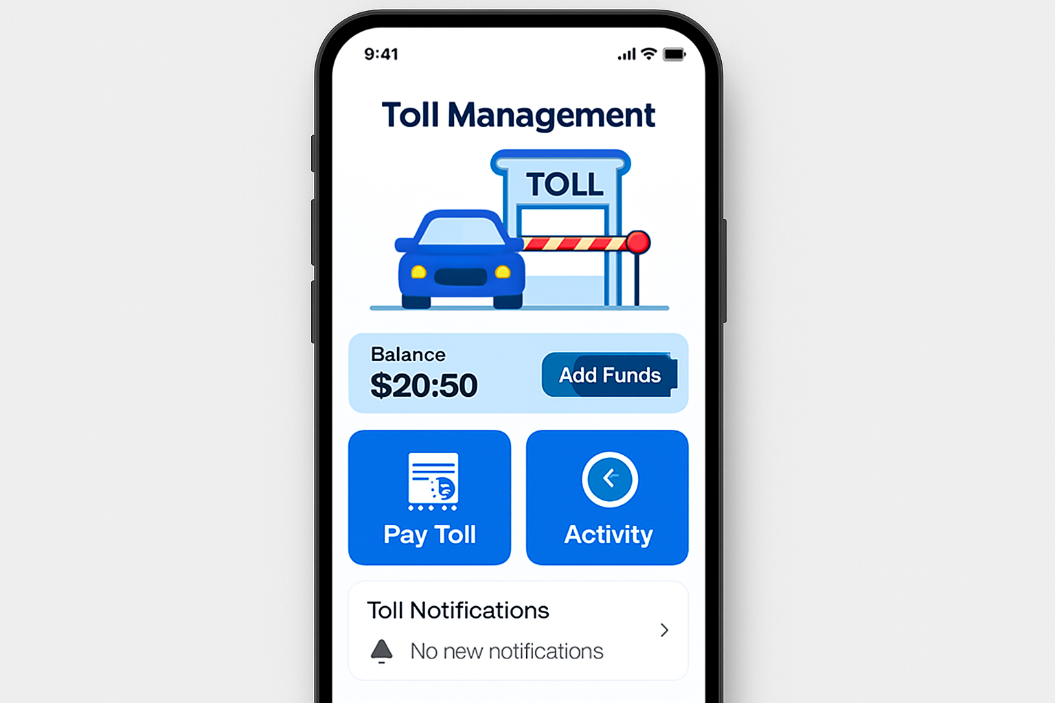 User-friendly mobile app for toll management